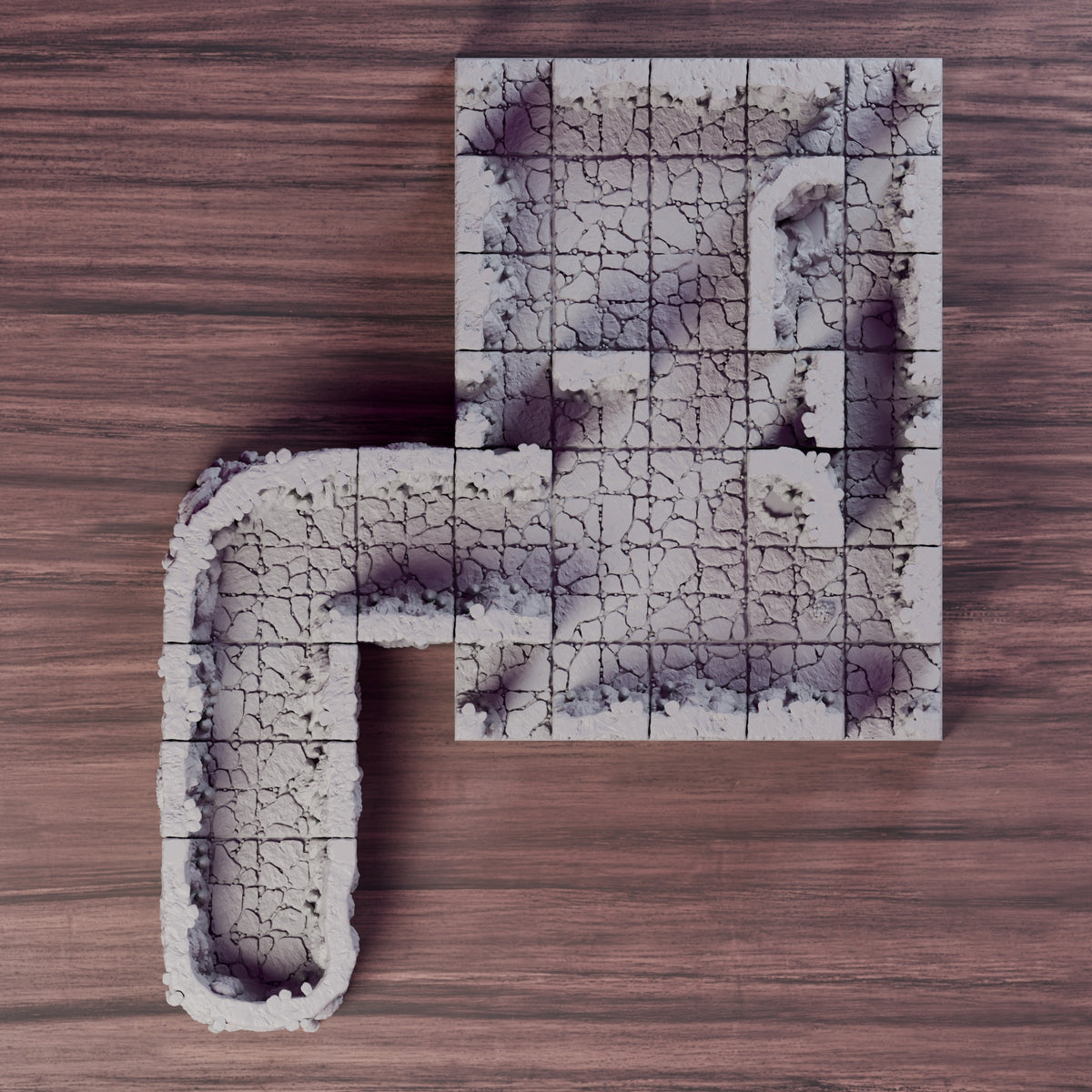 Cavern Starter Cave & Winding Tunnel, top-down layout view
