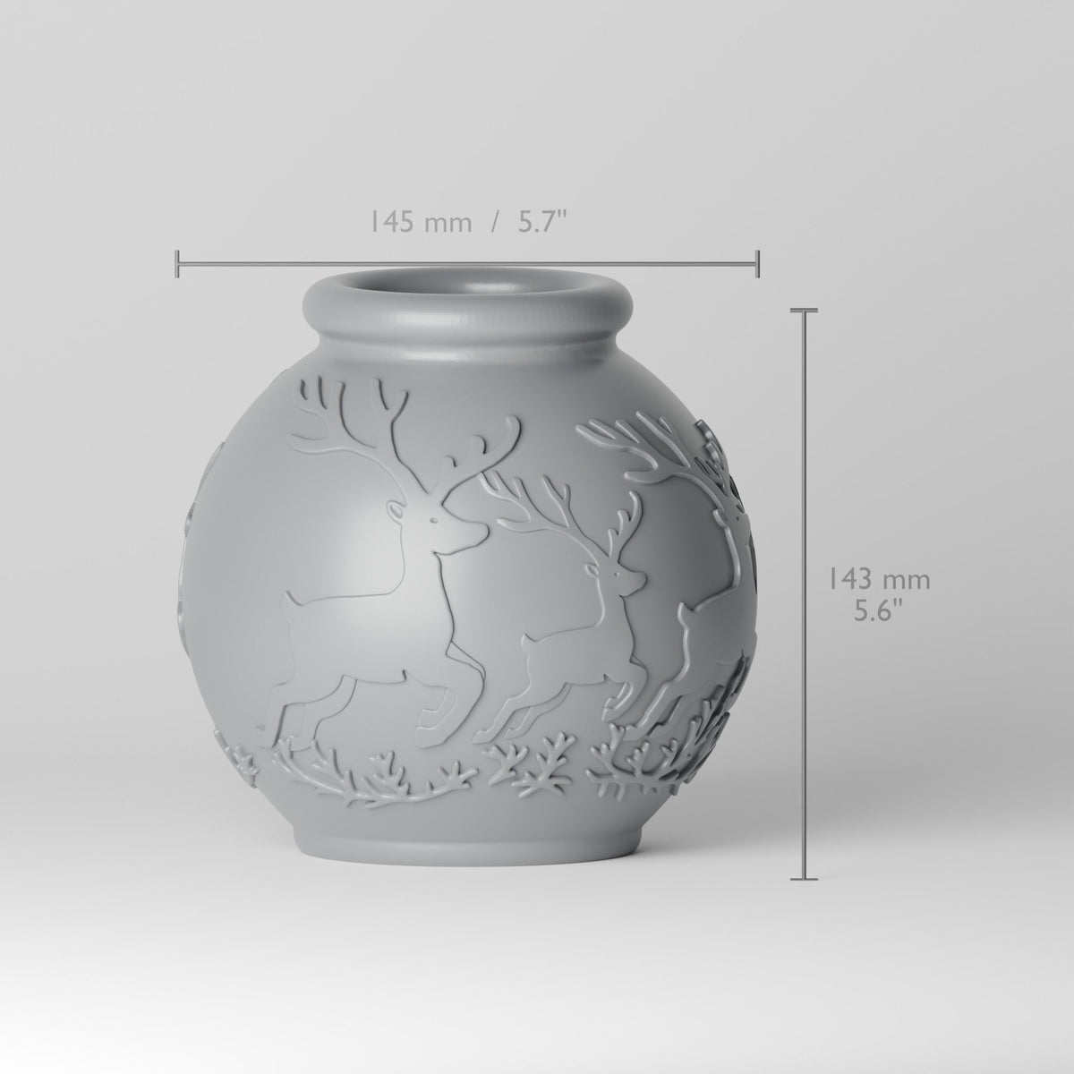 Christmas Reindeer Vase – Leaping Deer Holiday Flower Vase - Northern Foundry
