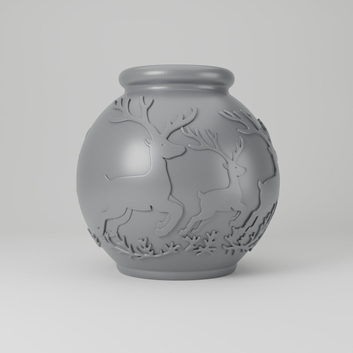 Christmas Reindeer Vase – Leaping Deer Holiday Flower Vase - Northern Foundry