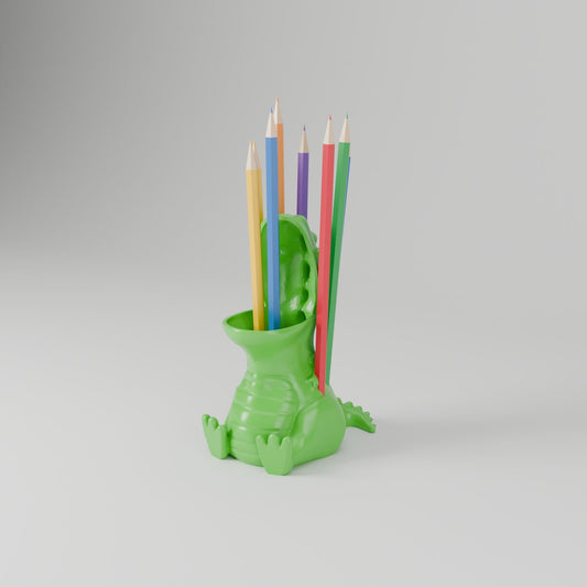 Chubby T-Rex Pencil Holder – Cute Dinosaur Pen Cup and Desk Organizer - Northern Foundry