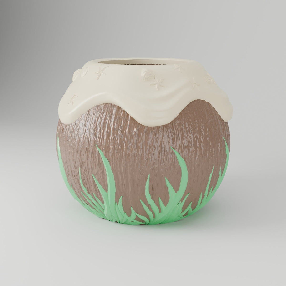 Coconut Pot – Tropical Coconut Shell Planter - Northern Foundry