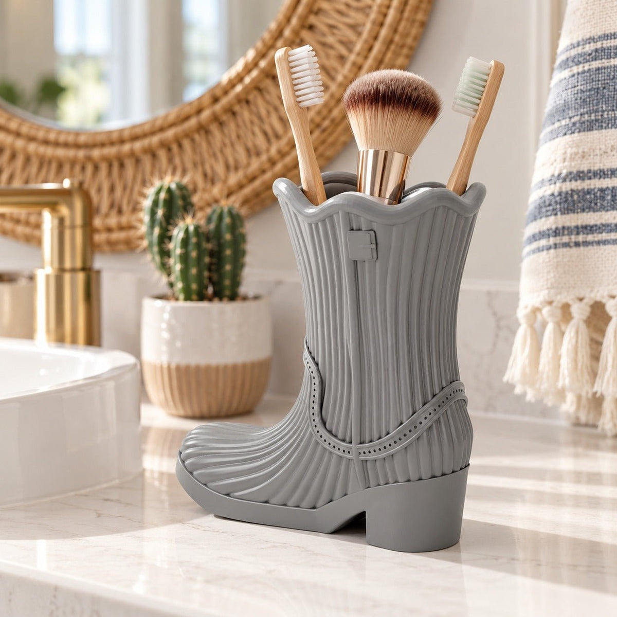 Cowboy Boot Holder – Western Boot Pen, Brush and Toothbrush Cup - Northern Foundry
