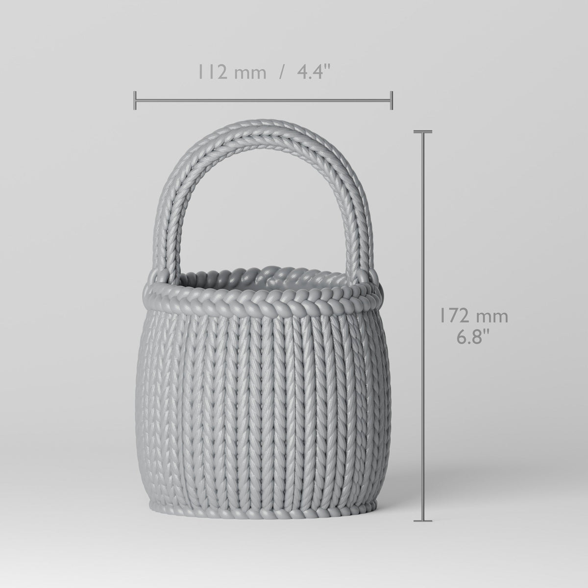 Cozy Basket Vase – Chunky Knit Basket Flower Vase - Northern Foundry