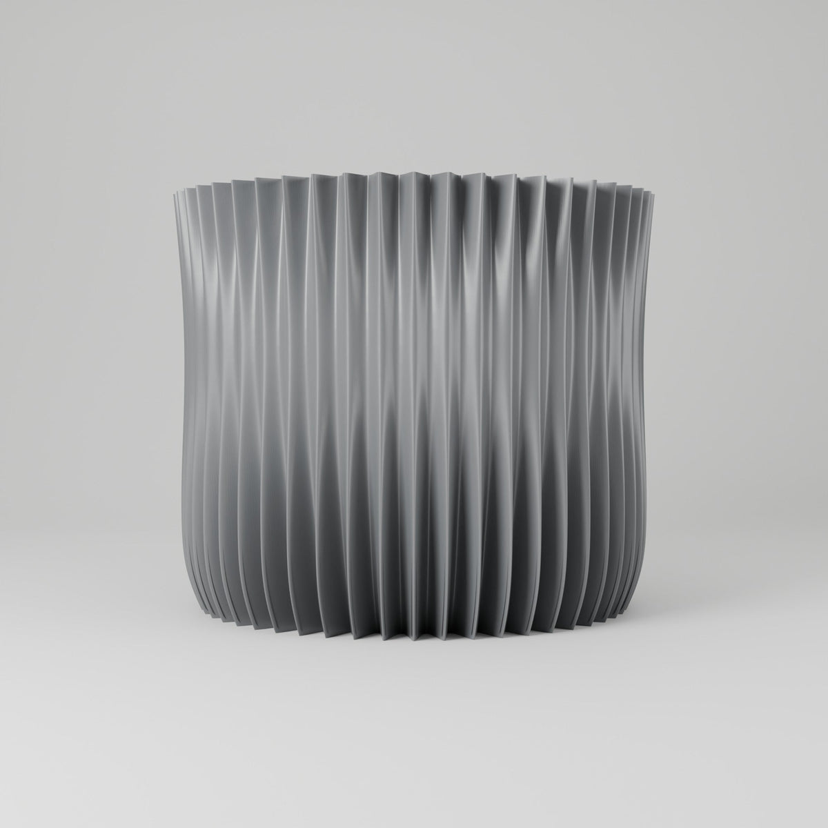 Crypta Pleated Wide Vase – Modern Sculptural Vase - Northern Foundry