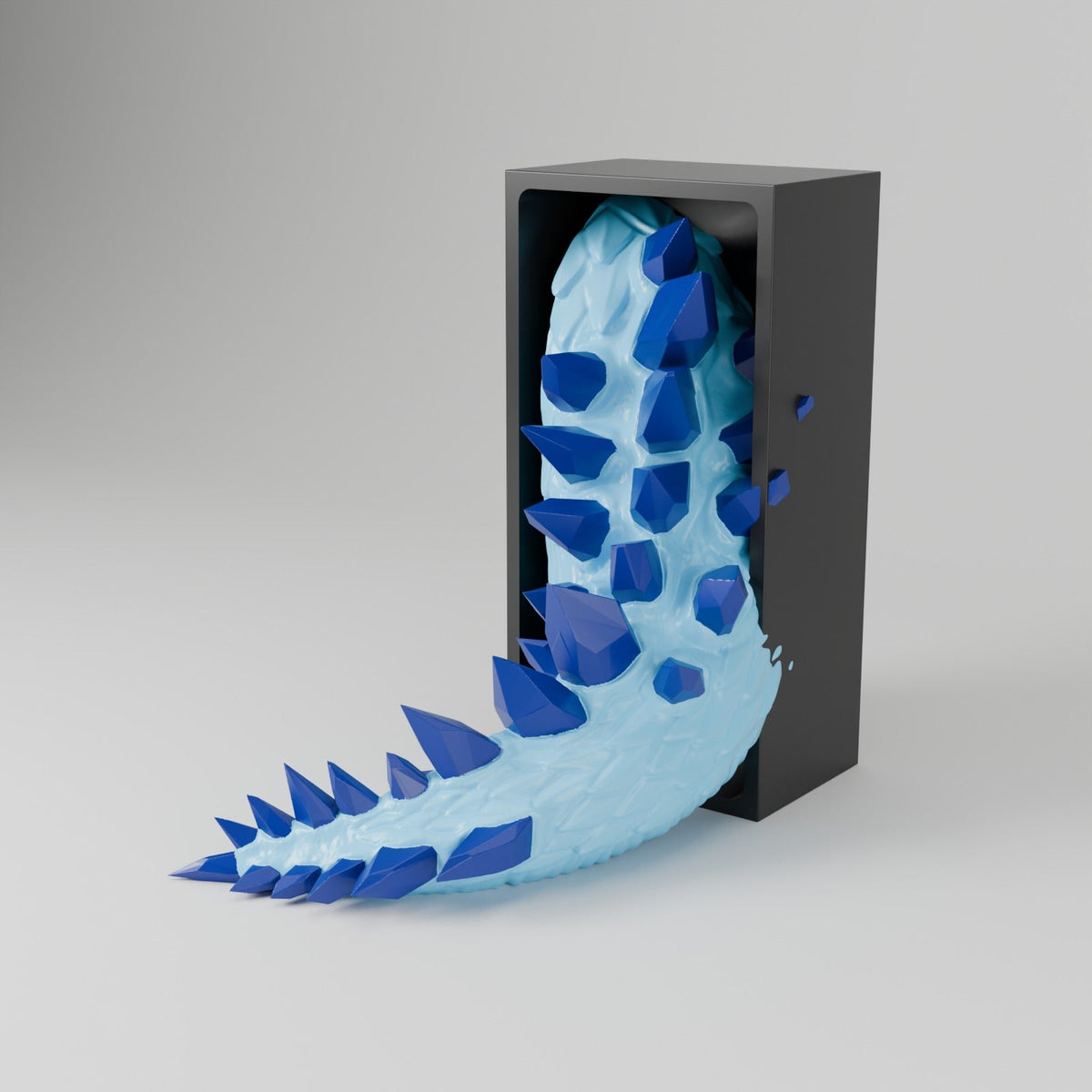 Crystal Dragon Book Nook – Gem Dragon Head or Tail Bursting from Your Bookshelf - Northern Foundry