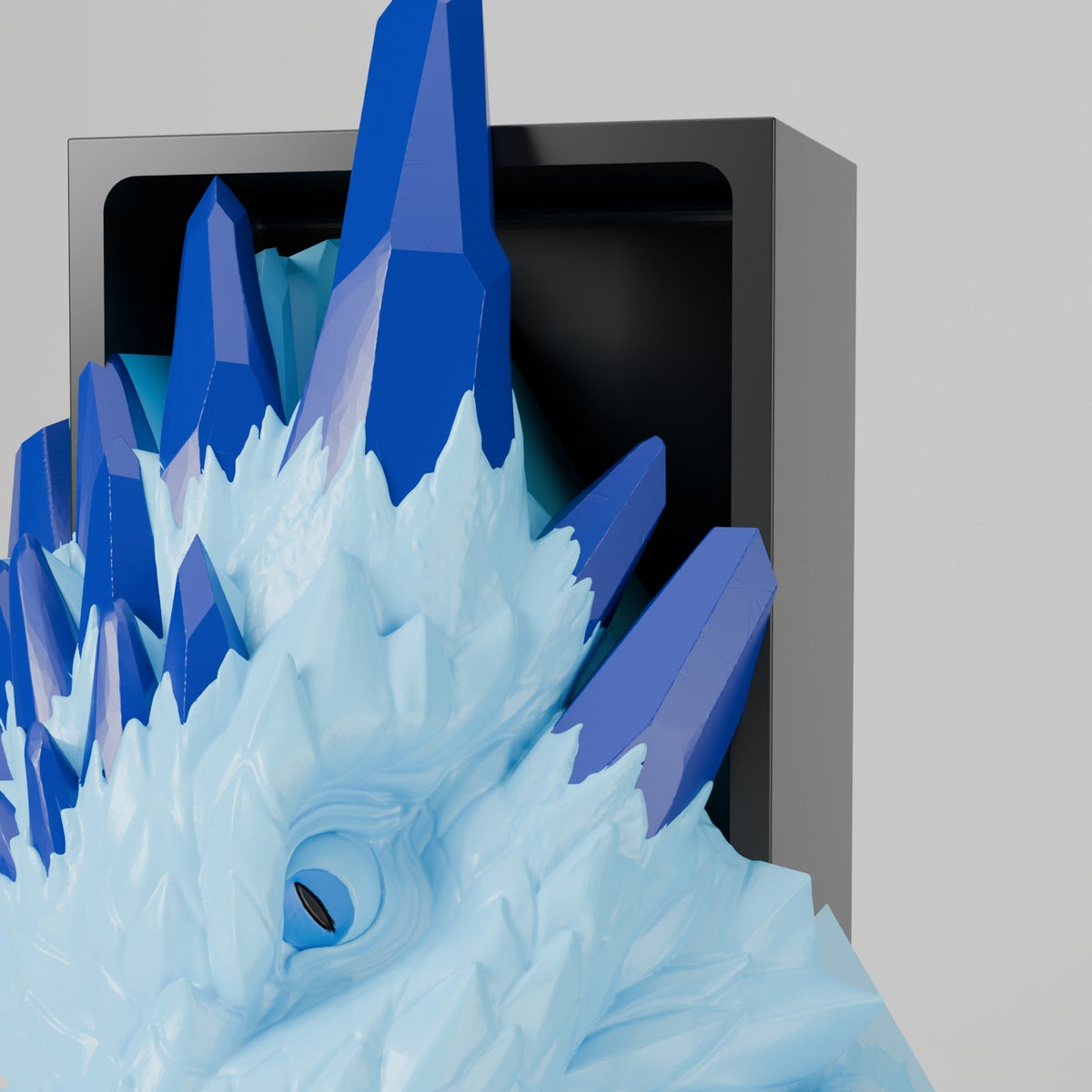 Crystal Dragon Book Nook – Gem Dragon Head or Tail Bursting from Your Bookshelf - Northern Foundry