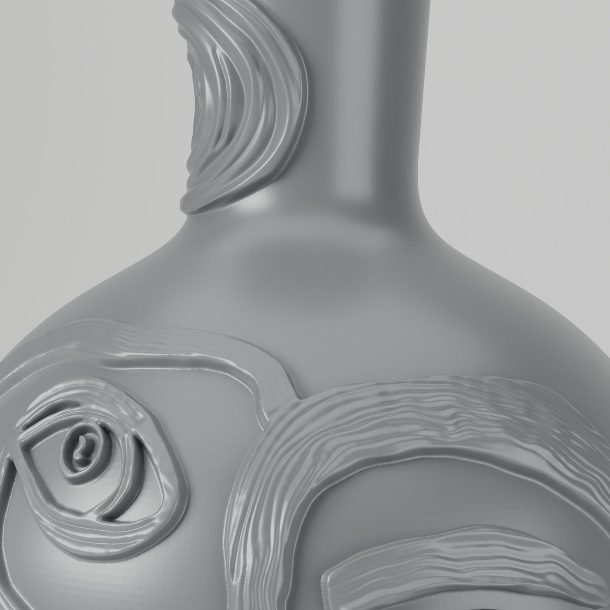 Cubist Faces Vase – Abstract Line Art Vase - Northern Foundry