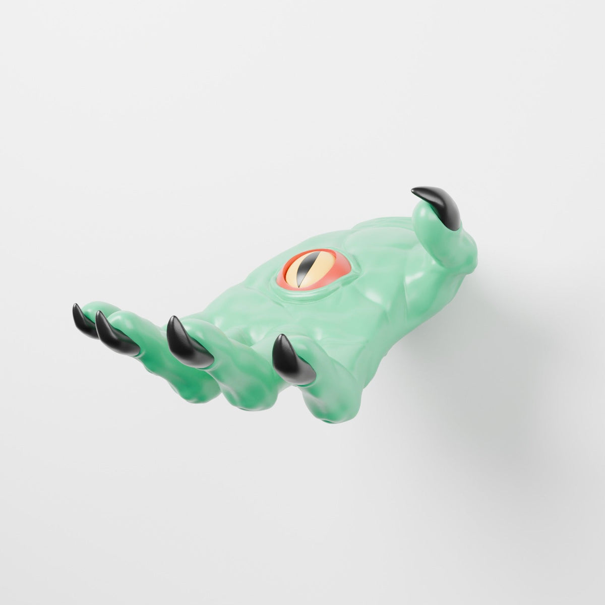 Cursed Hand Wall Hanger – Creepy Monster Hand with Eye, Headphone & Bag Hook, Halloween Wall Decor - Northern Foundry