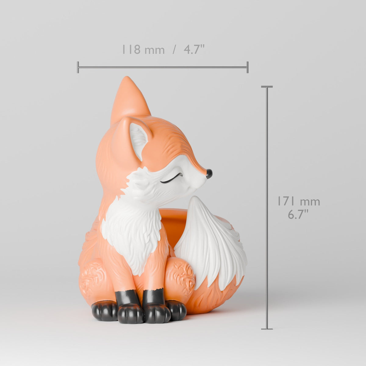 Cute Fox Planter – Sleepy Fox Flower Pot - Northern Foundry