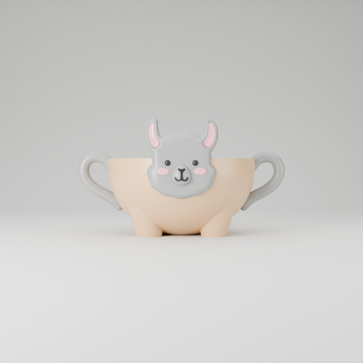 Cute Llama Bowl with Handles – Kawaii Trinket & Catchall Dish - Northern Foundry