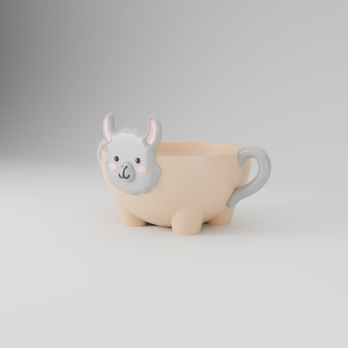 Cute Llama Bowl with Handles – Kawaii Trinket & Catchall Dish - Northern Foundry