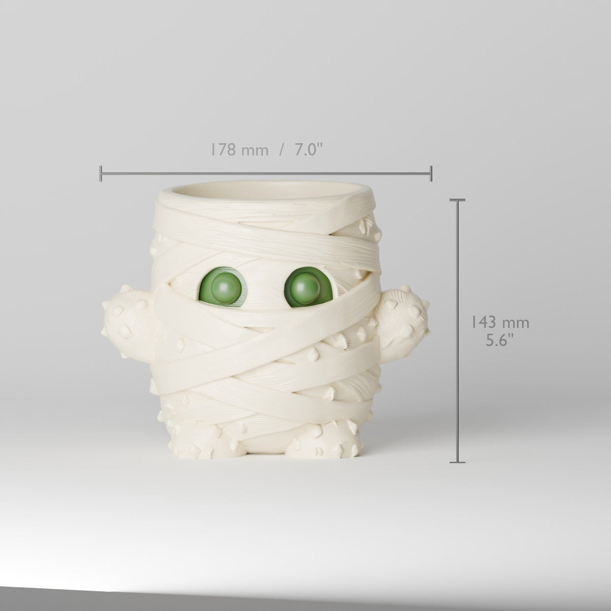Cute Mummy Vase – Bandaged Little Monster Halloween Vase & Planter - Northern Foundry