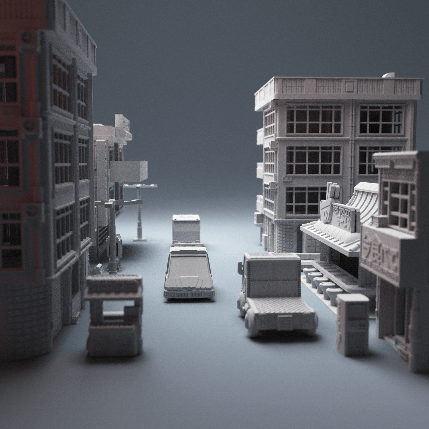 Cyberpunk Essentials Bundle – 28mm Sci-Fi City Terrain & Vehicles - Northern Foundry