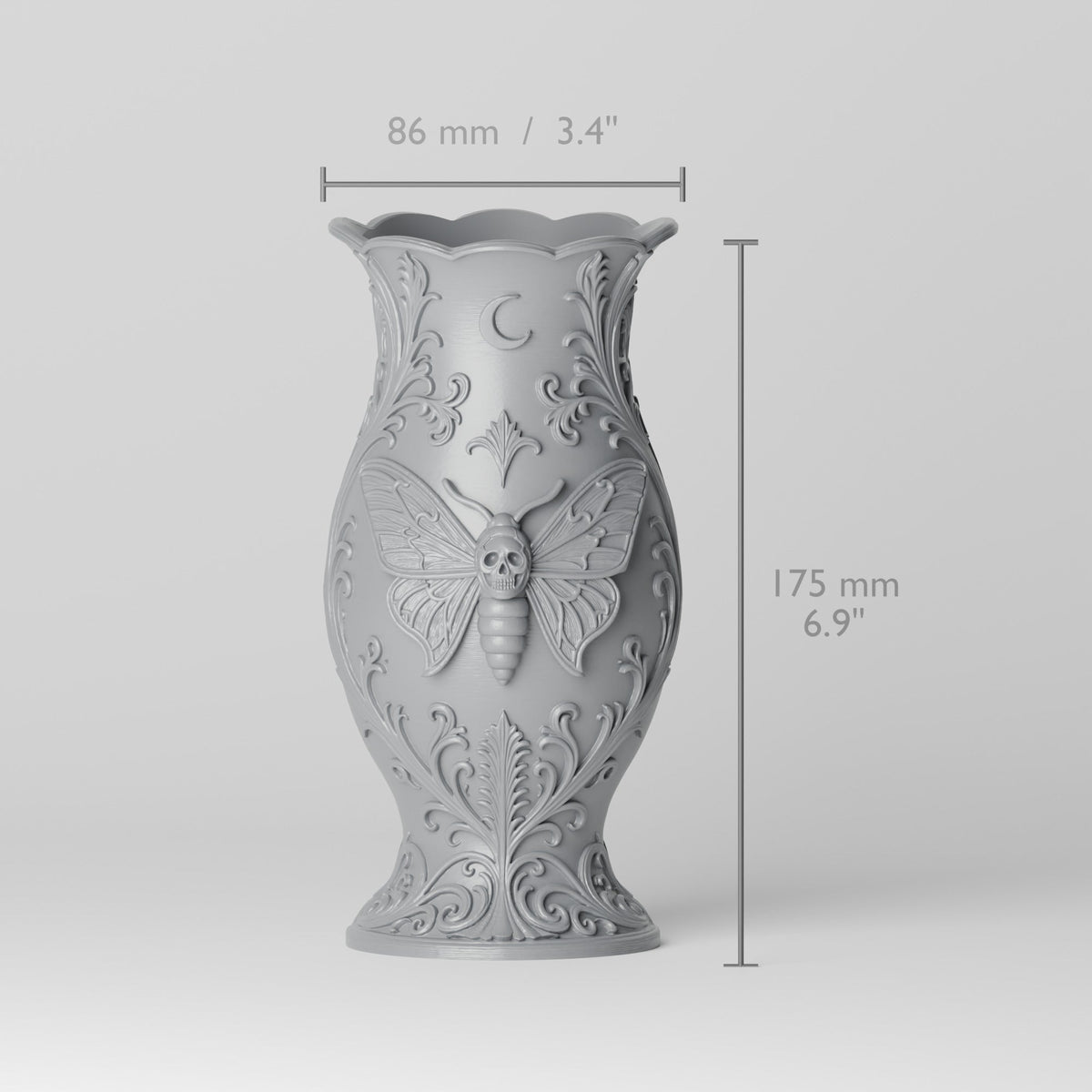 Death Moth Gothic Vase – Modern Sculptural Vase - Northern Foundry