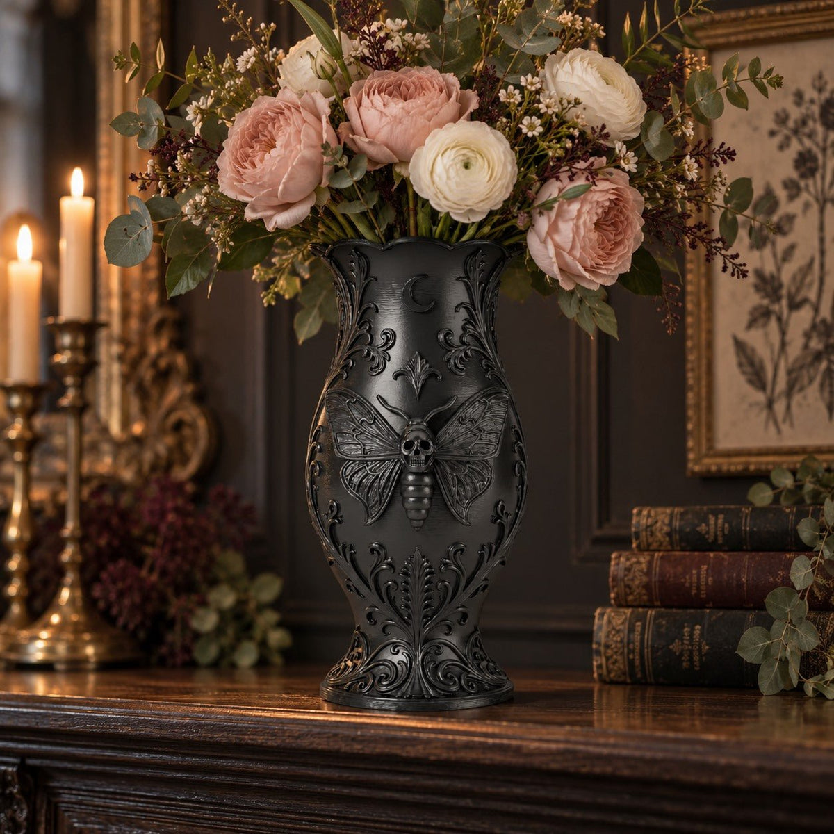 Death Moth Gothic Vase – Modern Sculptural Vase - Northern Foundry