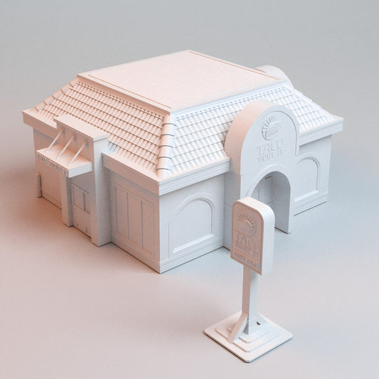 Downtown Dining & Nightlife — 6-Building Urban Restaurant & Bar Terrain Set (28mm/32mm/40mm) - Northern Foundry