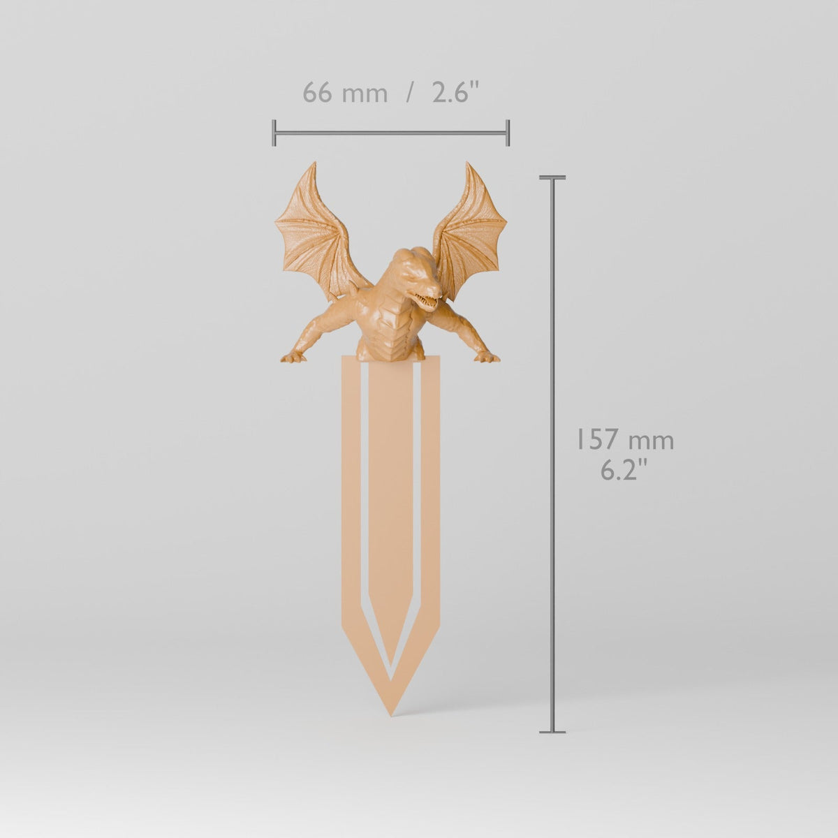 Dragon Emerging Bookmark – Winged Dragon Page Clip Bookmark - Northern Foundry