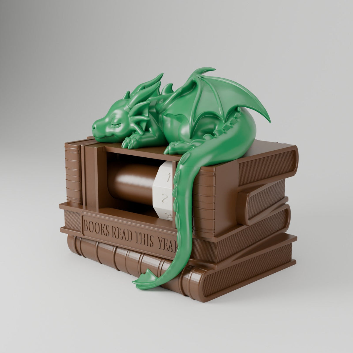 Dragon Reading Calendar – Book Stack Reading Tracker with Sleeping Dragon - Northern Foundry