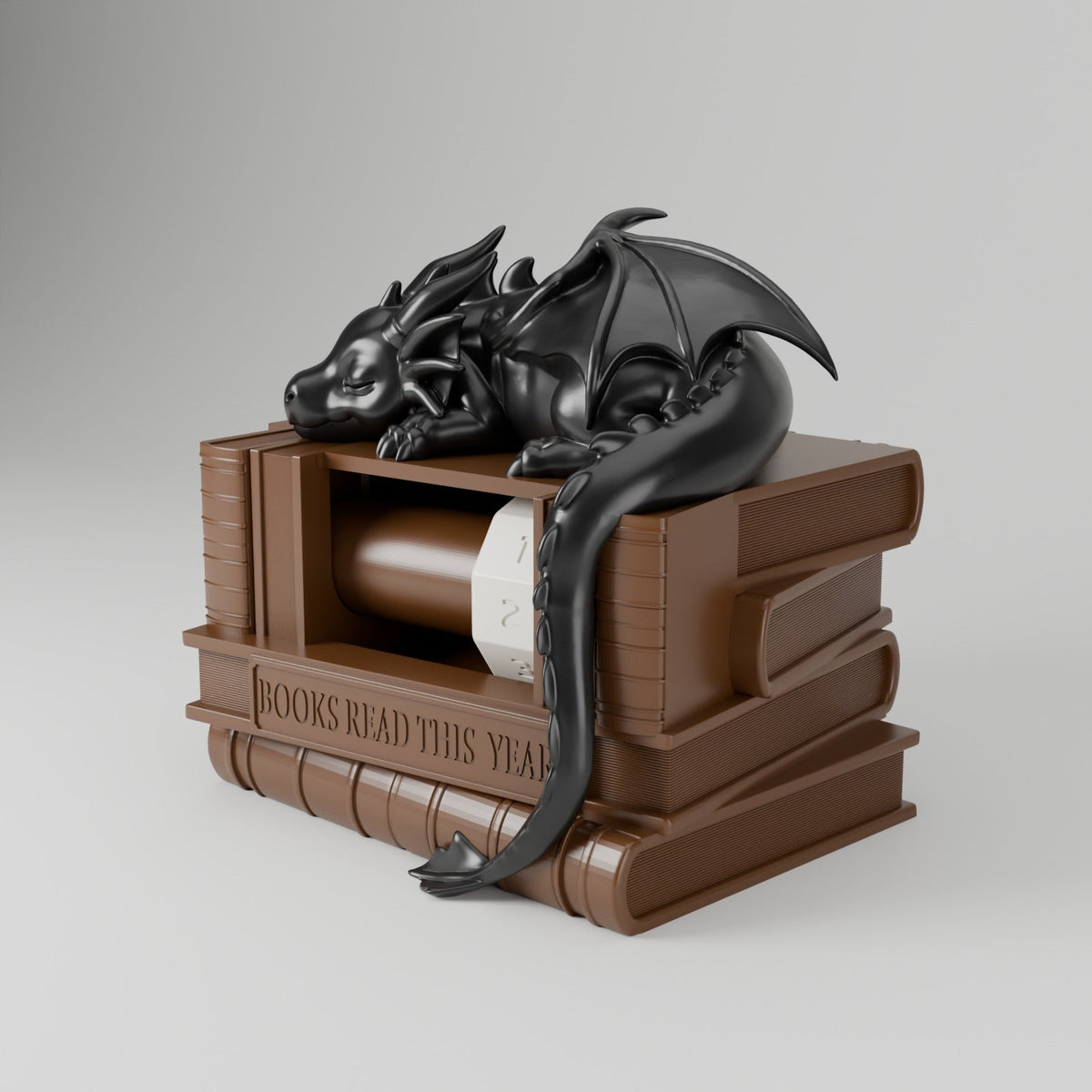 Dragon Reading Calendar – Book Stack Reading Tracker with Sleeping Dragon - Northern Foundry
