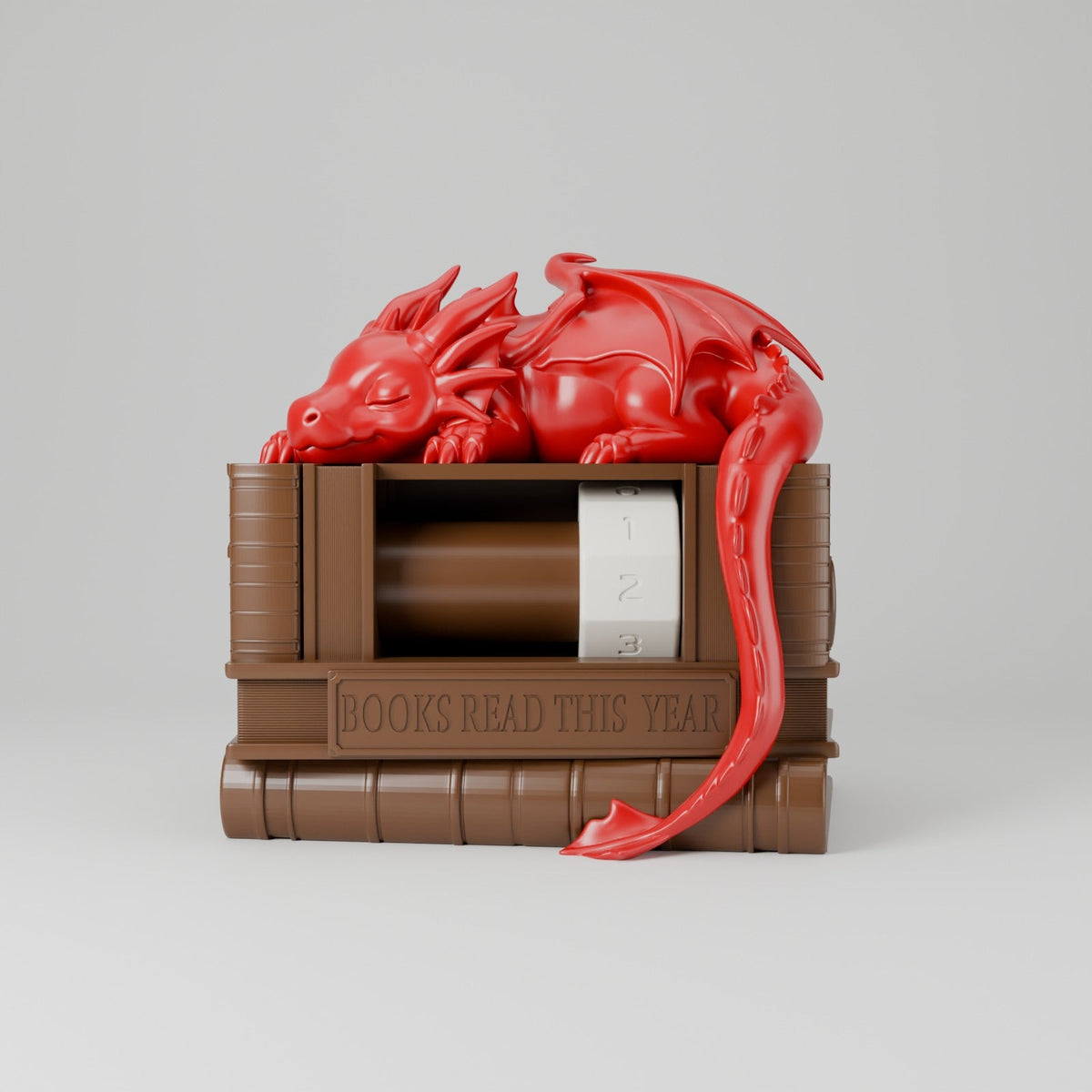 Dragon Reading Calendar – Book Stack Reading Tracker with Sleeping Dragon - Northern Foundry