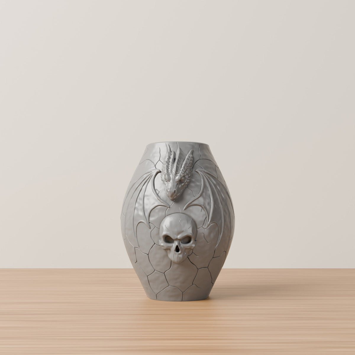 Dragon Skull Vase – Gothic Fantasy Decor - Northern Foundry