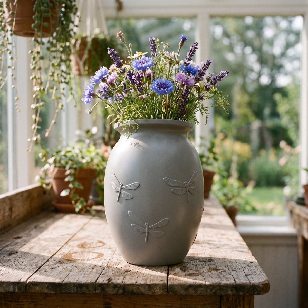 Dragonfly Meadow Relief Vase – Modern Sculptural Vase - Northern Foundry