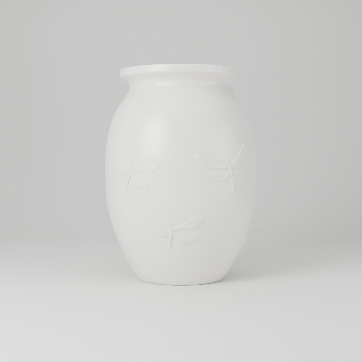 Dragonfly Meadow Relief Vase – Modern Sculptural Vase - Northern Foundry