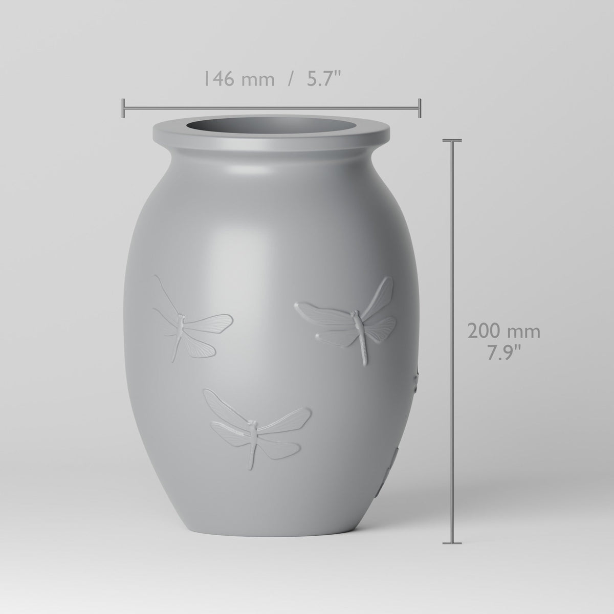 Dragonfly Meadow Relief Vase – Modern Sculptural Vase - Northern Foundry