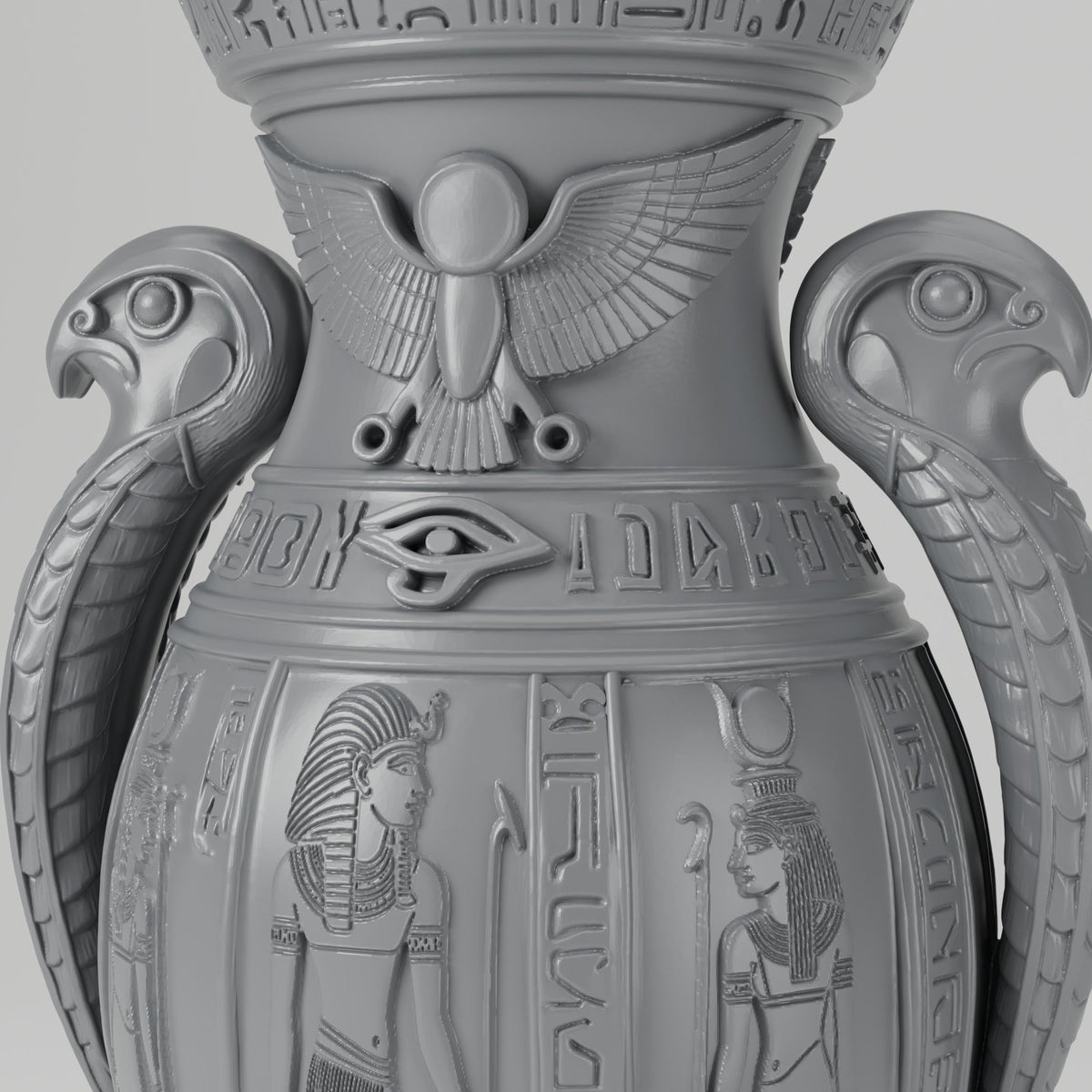 Egyptian Relief Amphora Vase – Modern Sculptural Vase - Northern Foundry