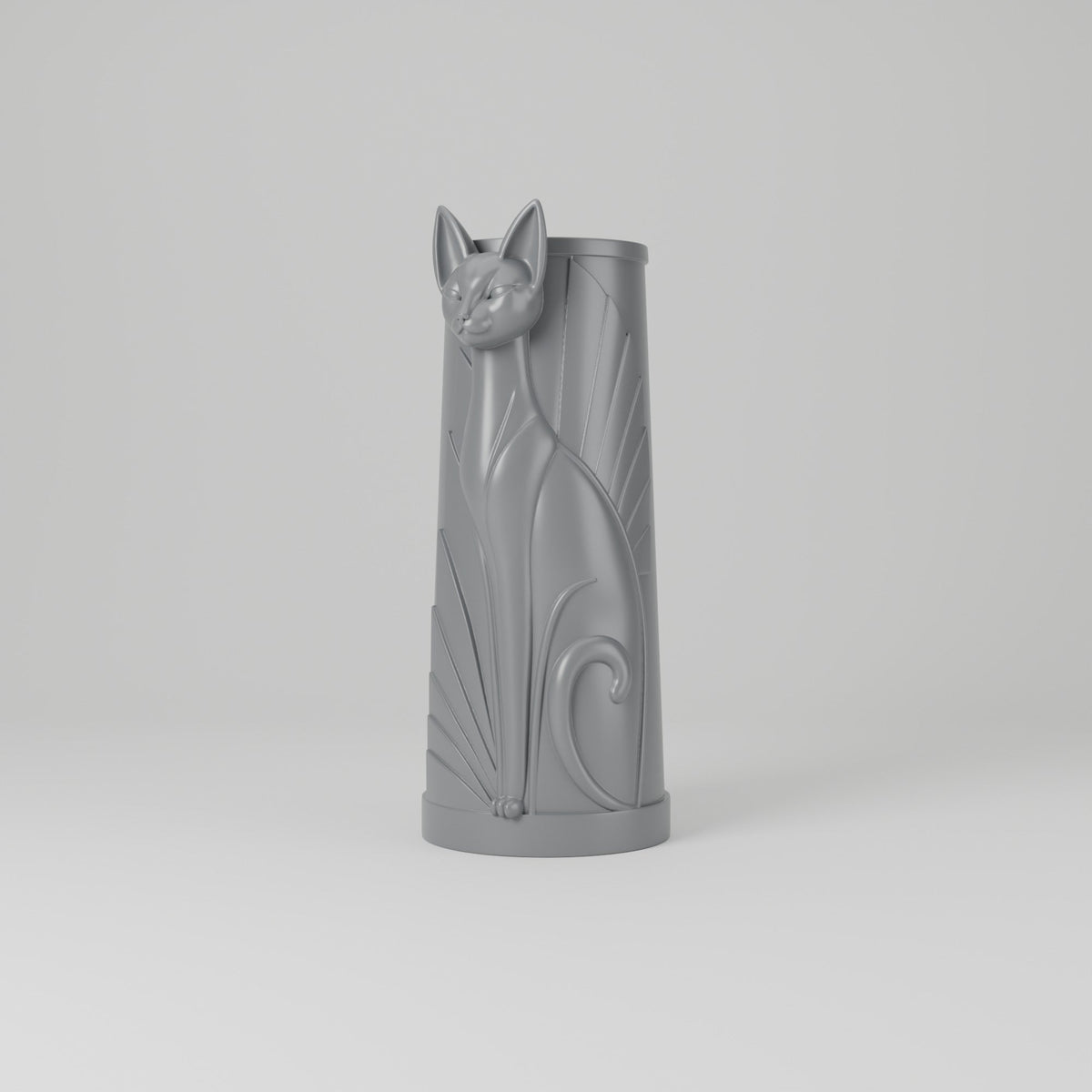 Elegant Cat Sculpted Vase – Modern Sculptural Vase - Northern Foundry