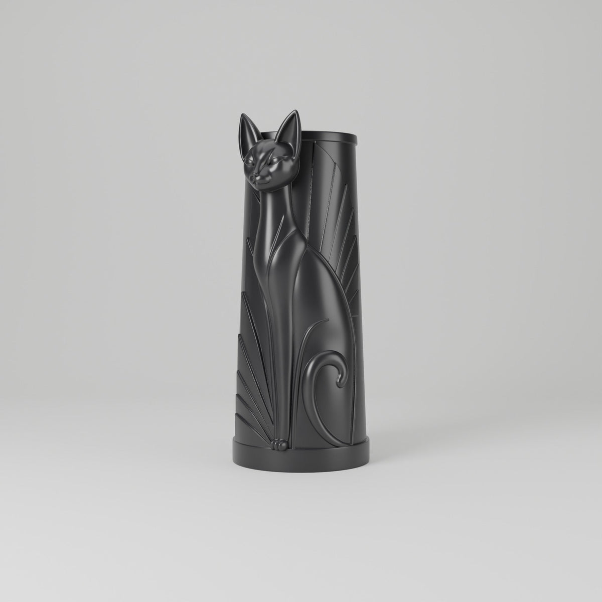 Elegant Cat Sculpted Vase – Modern Sculptural Vase - Northern Foundry