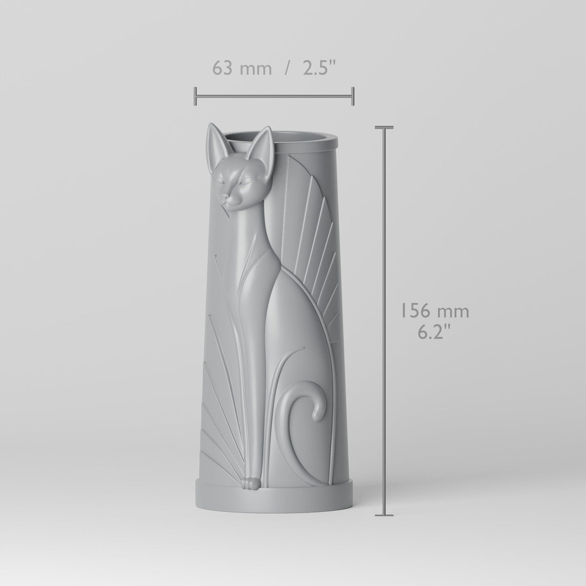 Elegant Cat Sculpted Vase – Modern Sculptural Vase - Northern Foundry