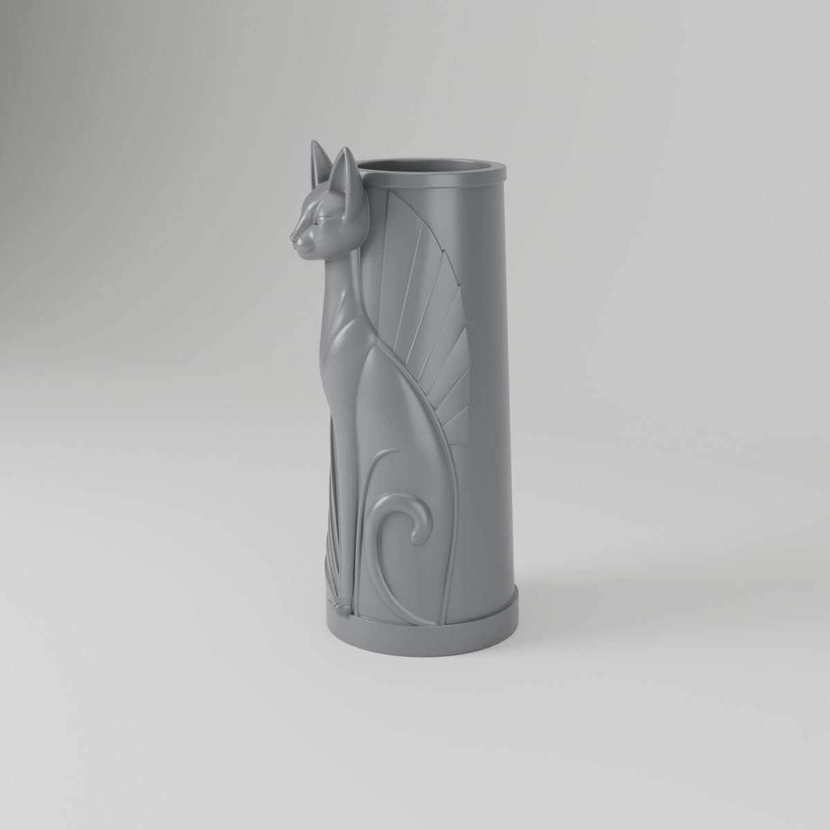 Elegant Cat Sculpted Vase – Modern Sculptural Vase - Northern Foundry