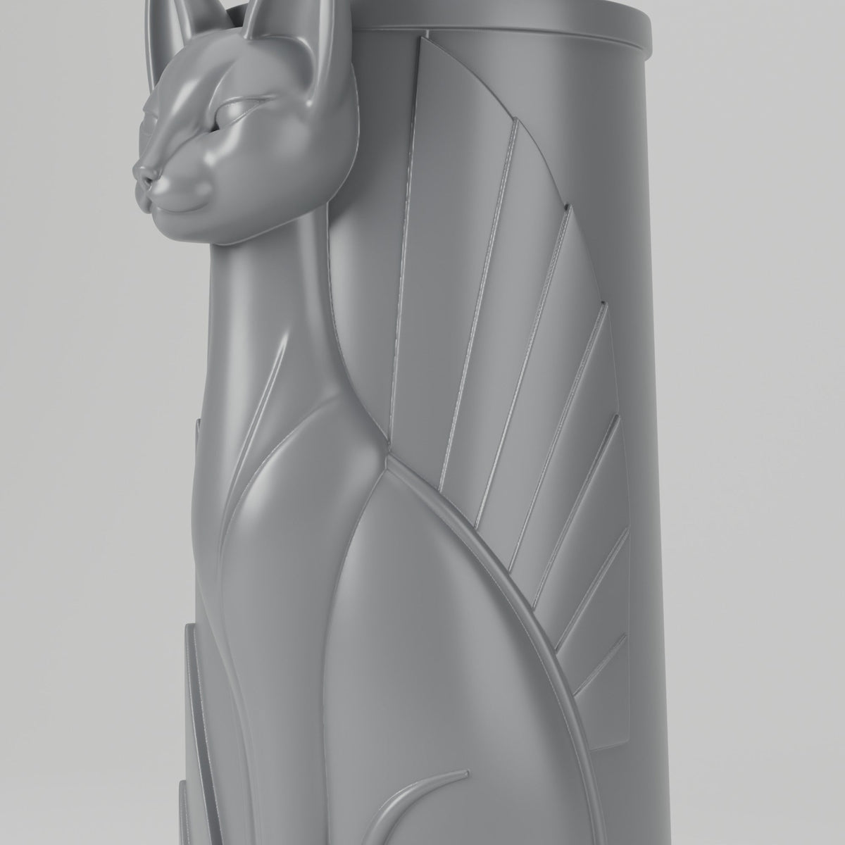 Elegant Cat Sculpted Vase – Modern Sculptural Vase - Northern Foundry