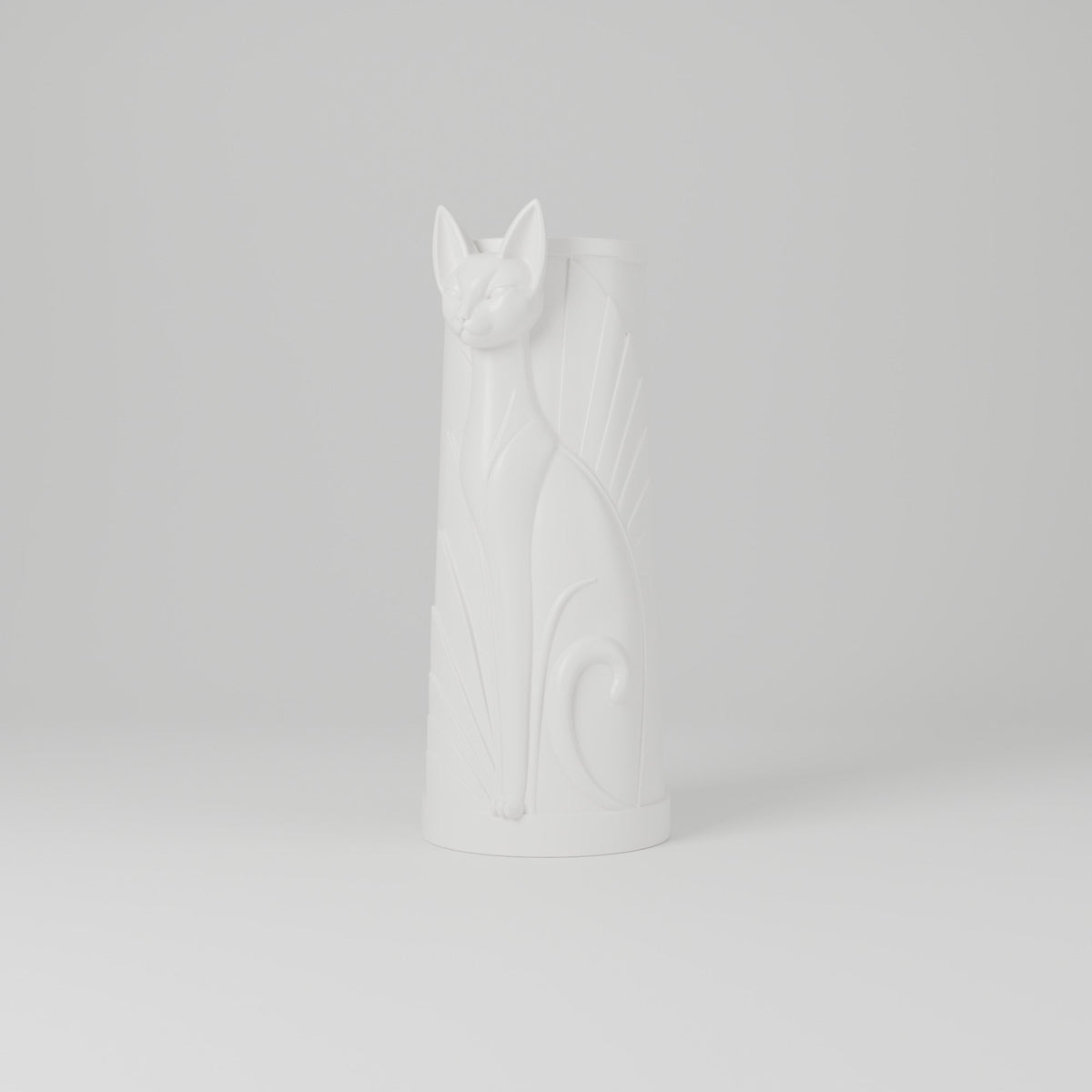 Elegant Cat Sculpted Vase – Modern Sculptural Vase - Northern Foundry