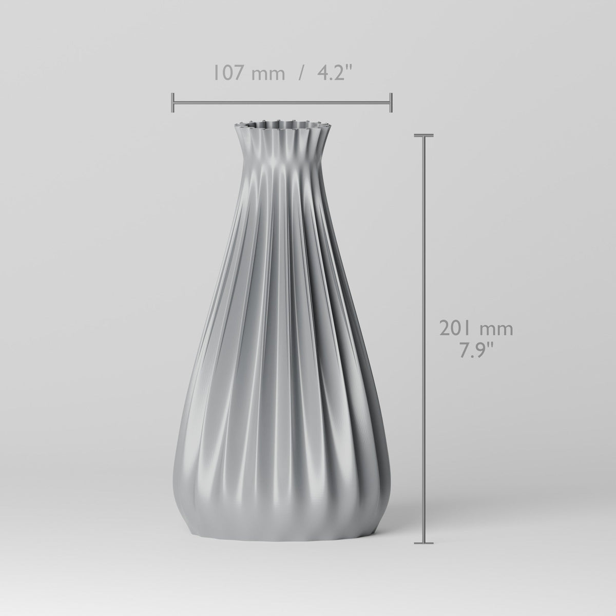 Elixor Pleated Bud Vase – Modern Sculptural Vase - Northern Foundry