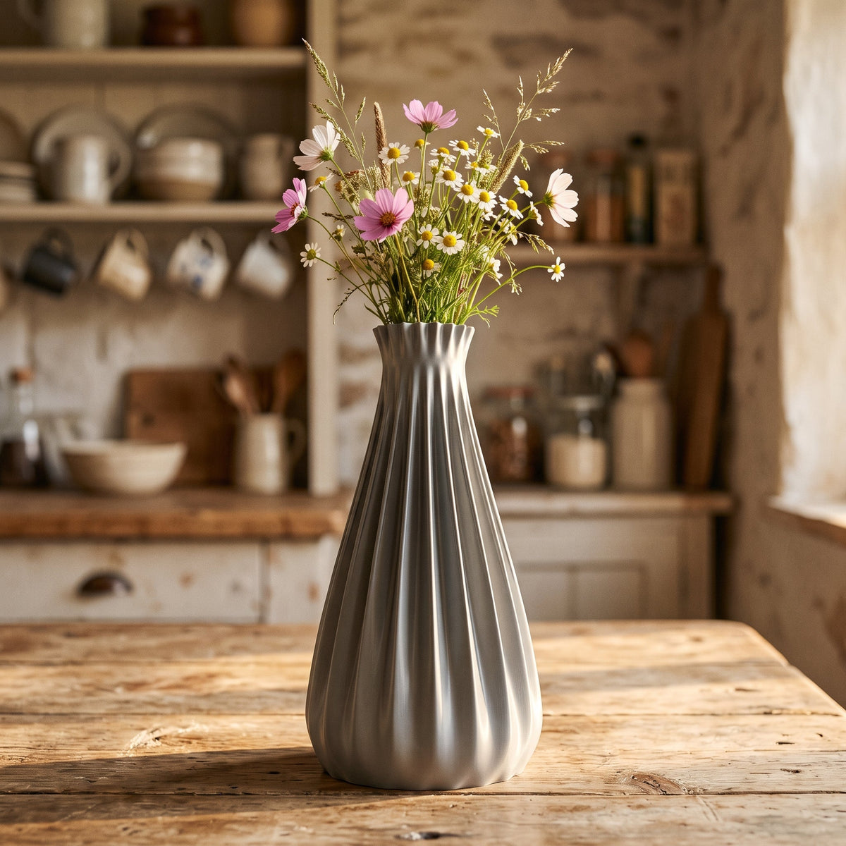 Elixor Pleated Bud Vase – Modern Sculptural Vase - Northern Foundry
