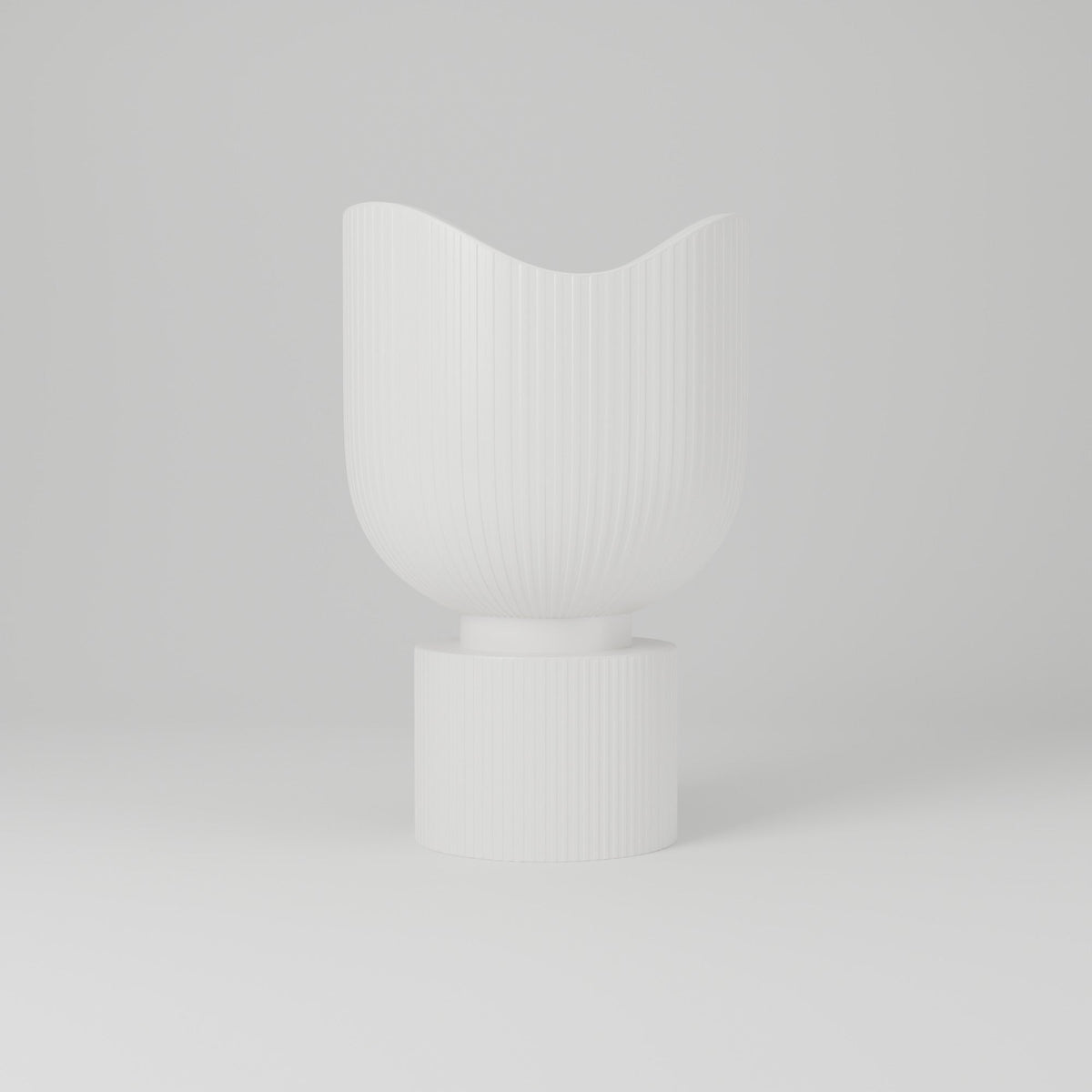 Eunoia Vase – Wavy Rim Pedestal Flower Vase - Northern Foundry