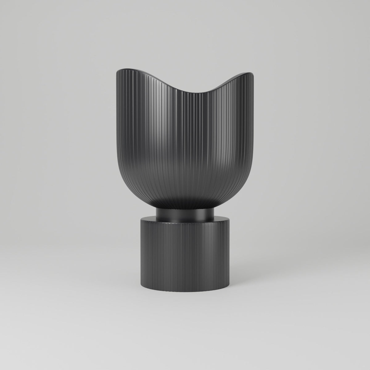 Eunoia Vase – Wavy Rim Pedestal Flower Vase - Northern Foundry