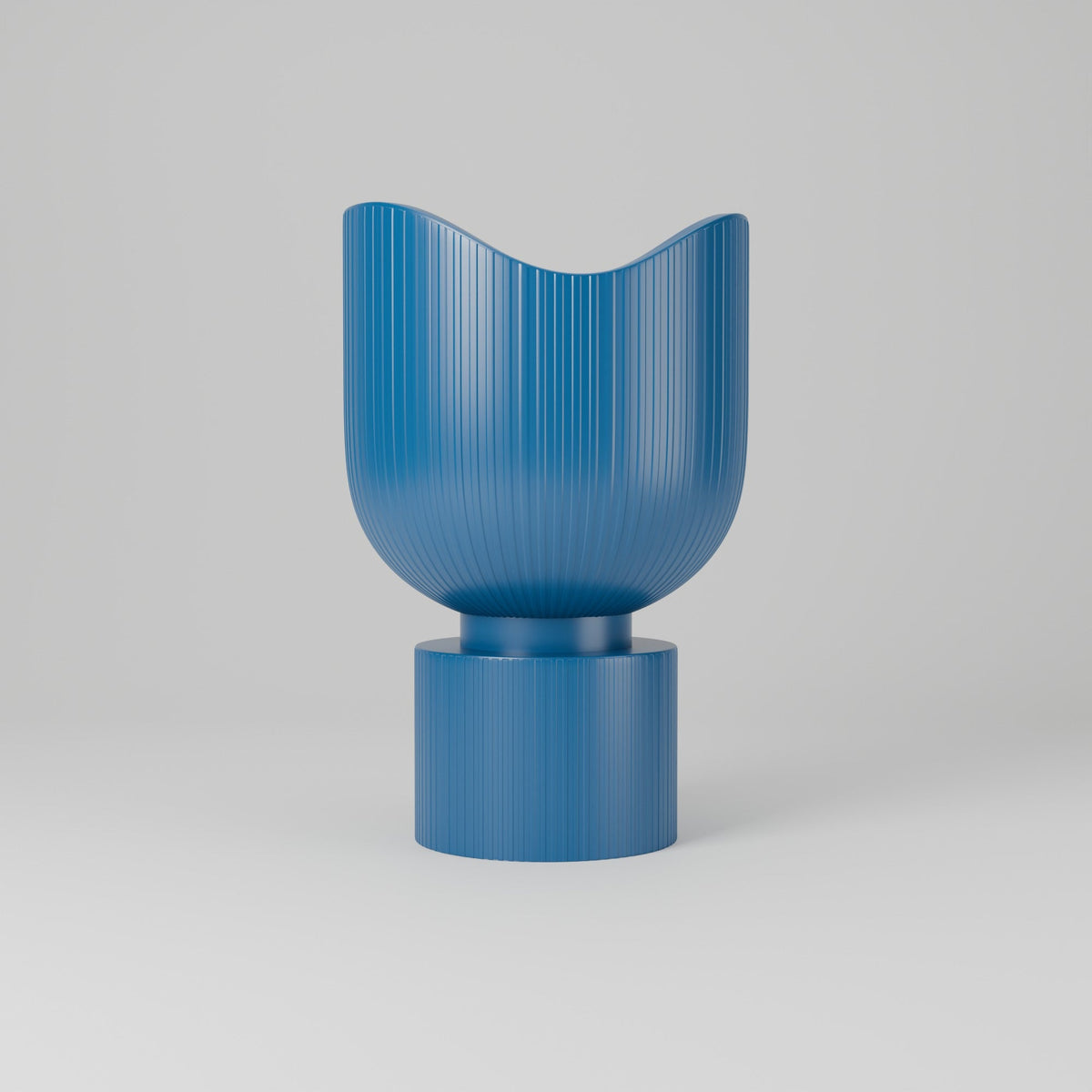Eunoia Vase – Wavy Rim Pedestal Flower Vase - Northern Foundry