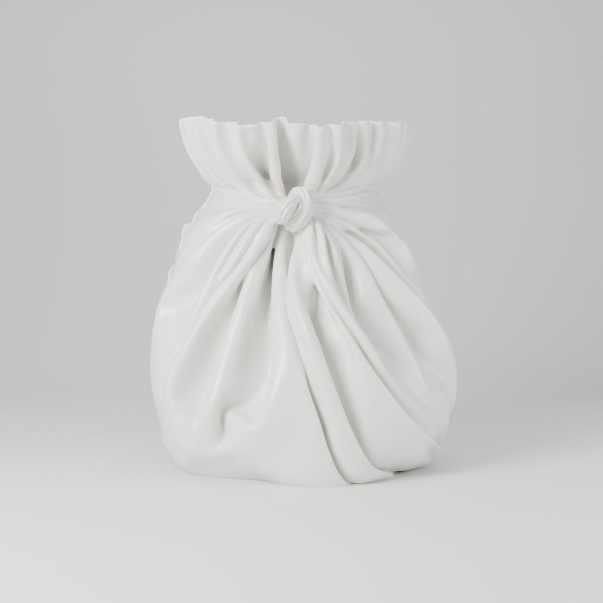 Fabric Pouch Vase – Gathered Knot Bag Flower Vase - Northern Foundry