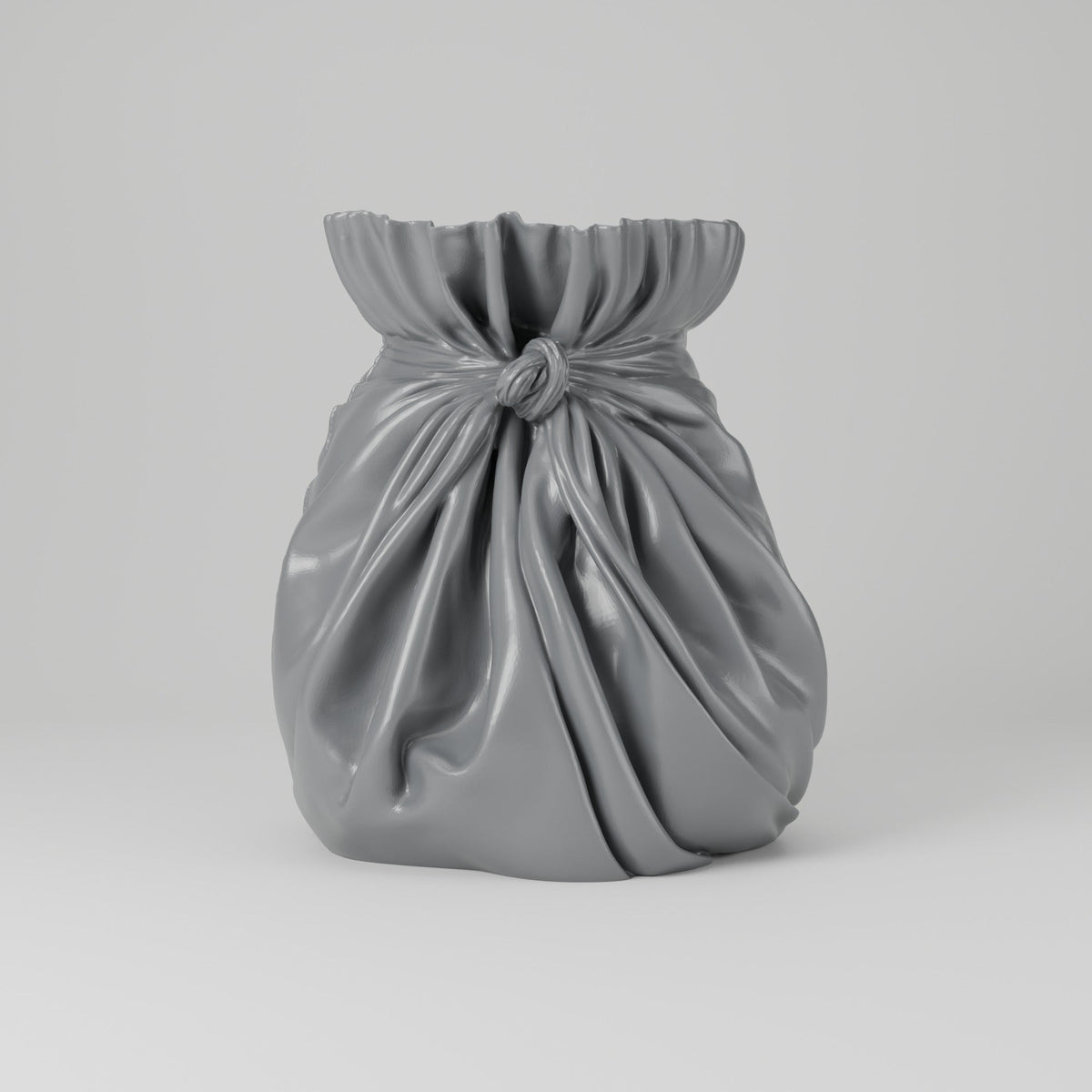 Fabric Pouch Vase – Gathered Knot Bag Flower Vase - Northern Foundry