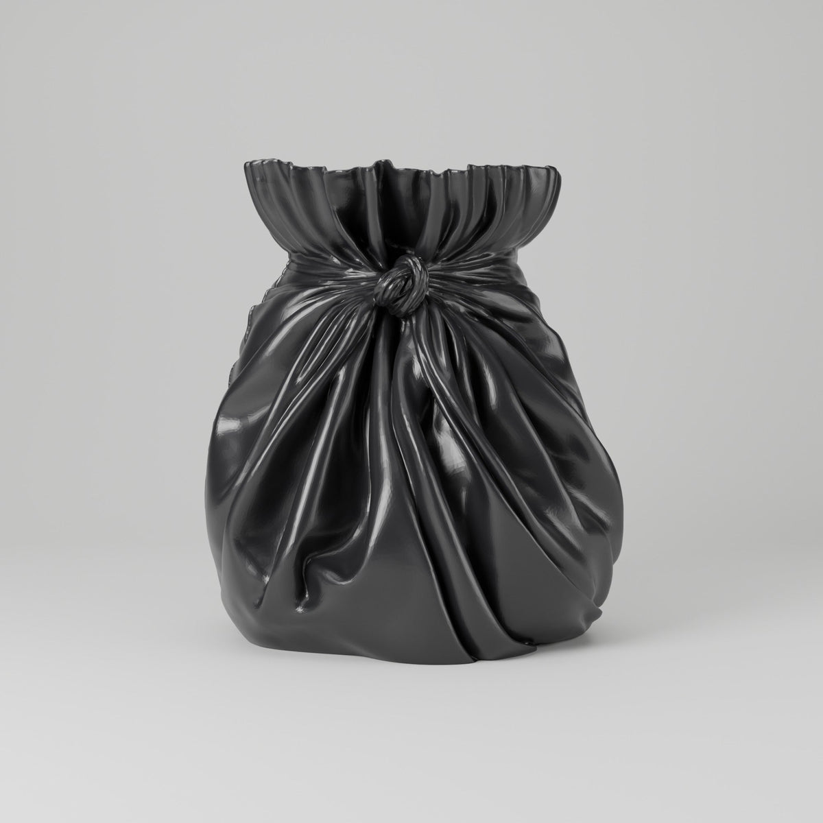 Fabric Pouch Vase – Gathered Knot Bag Flower Vase - Northern Foundry