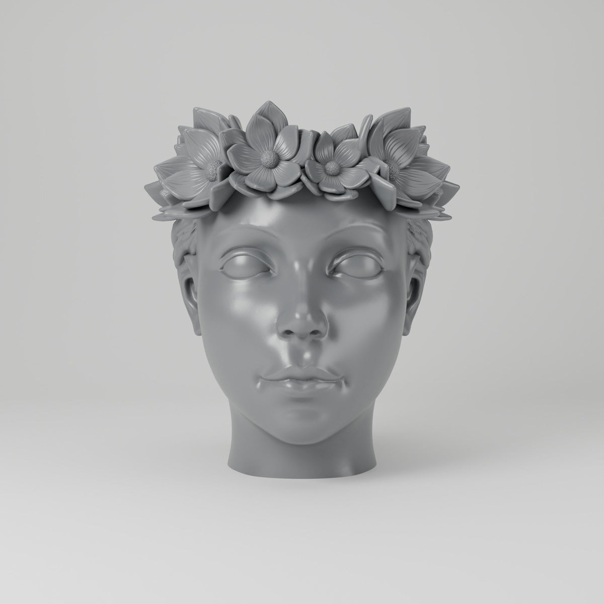 Flower Crown Head Vase – Sculpted Face Planter Vase - Northern Foundry