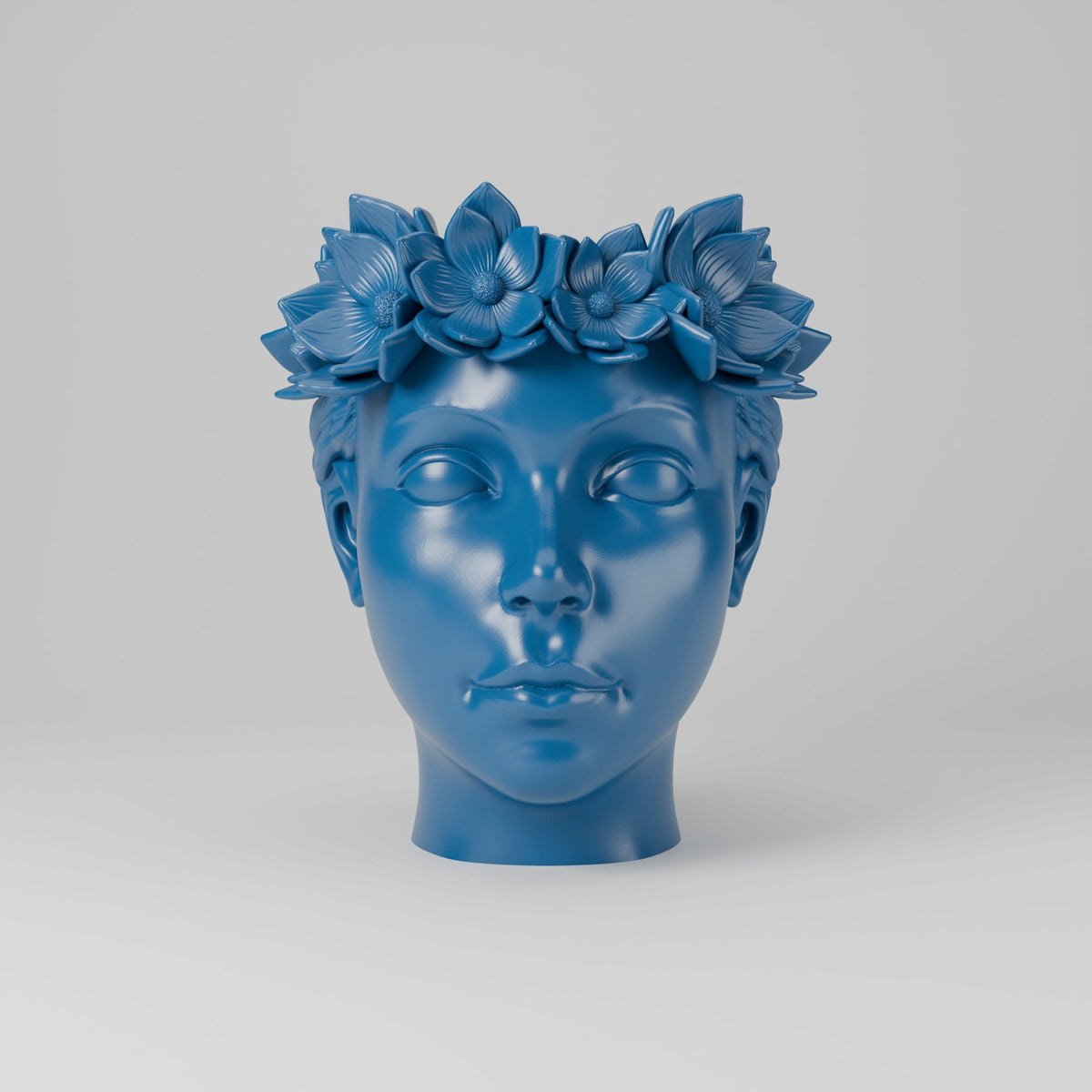 Flower Crown Head Vase – Sculpted Face Planter Vase - Northern Foundry
