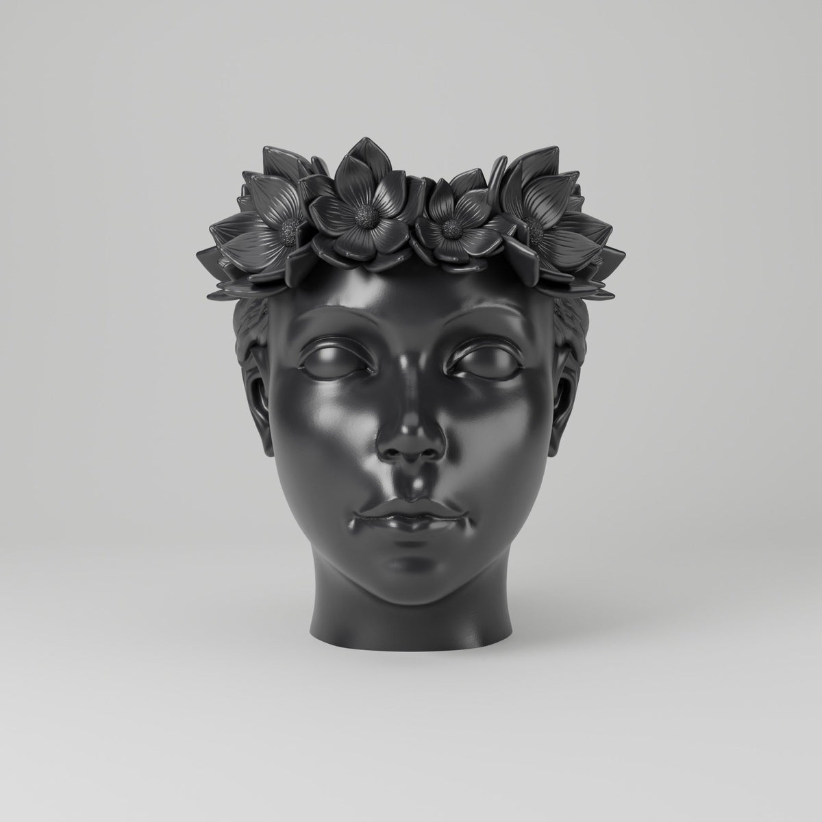 Flower Crown Head Vase – Sculpted Face Planter Vase - Northern Foundry