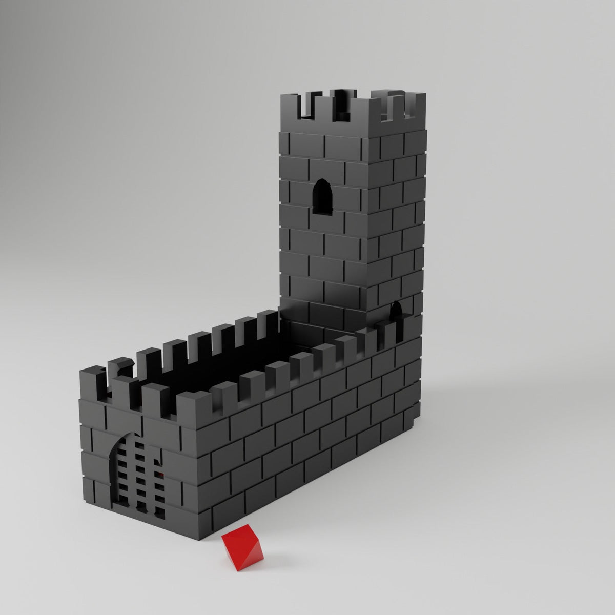 Foldable Watchtower Dice Tower – Medieval Stone Tower Dice Roller with Fold-Up Tray - Northern Foundry