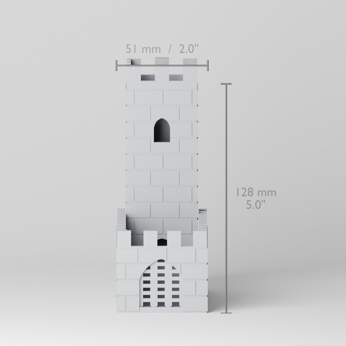 Foldable Watchtower Dice Tower – Medieval Stone Tower Dice Roller with Fold-Up Tray - Northern Foundry