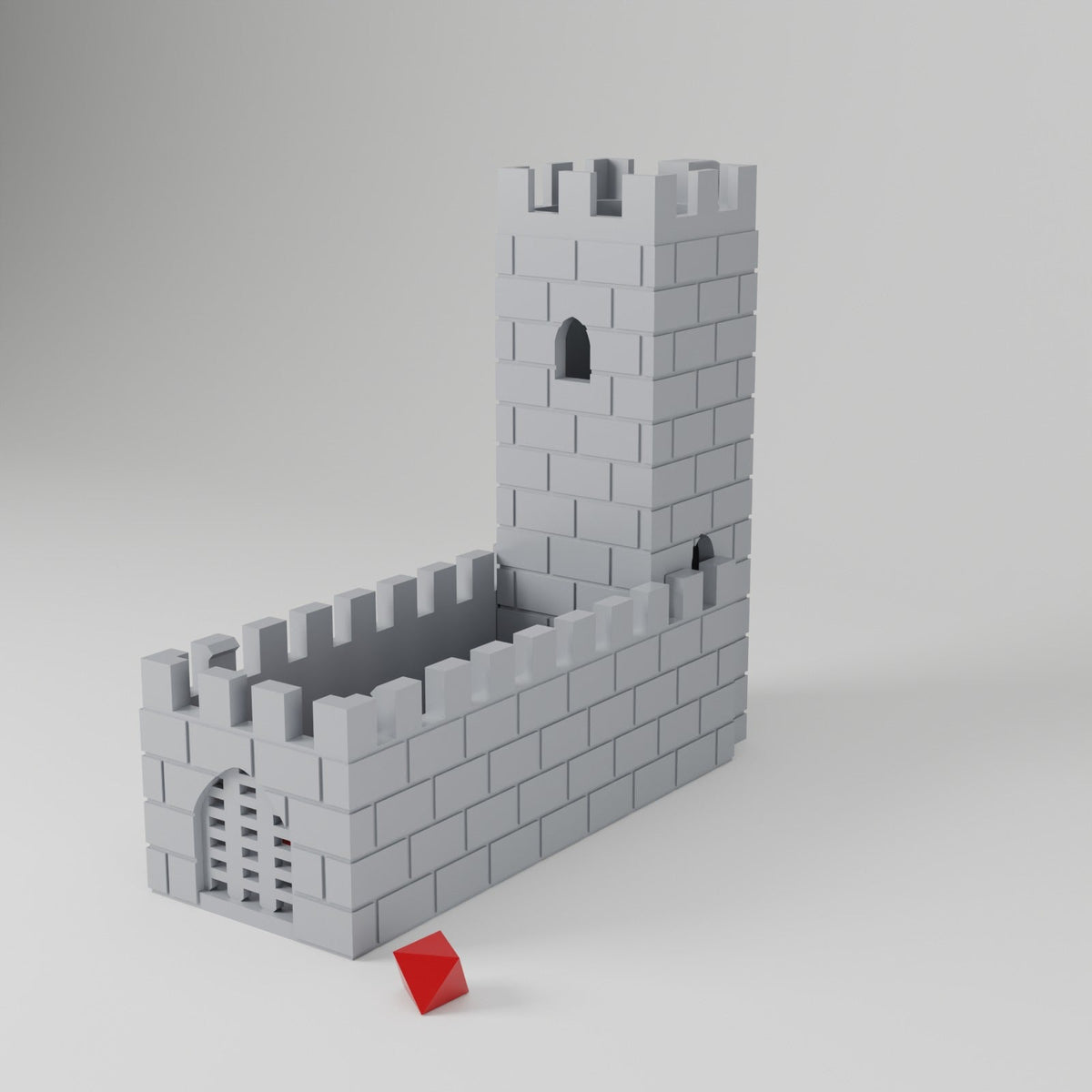Foldable Watchtower Dice Tower – Medieval Stone Tower Dice Roller with Fold-Up Tray - Northern Foundry