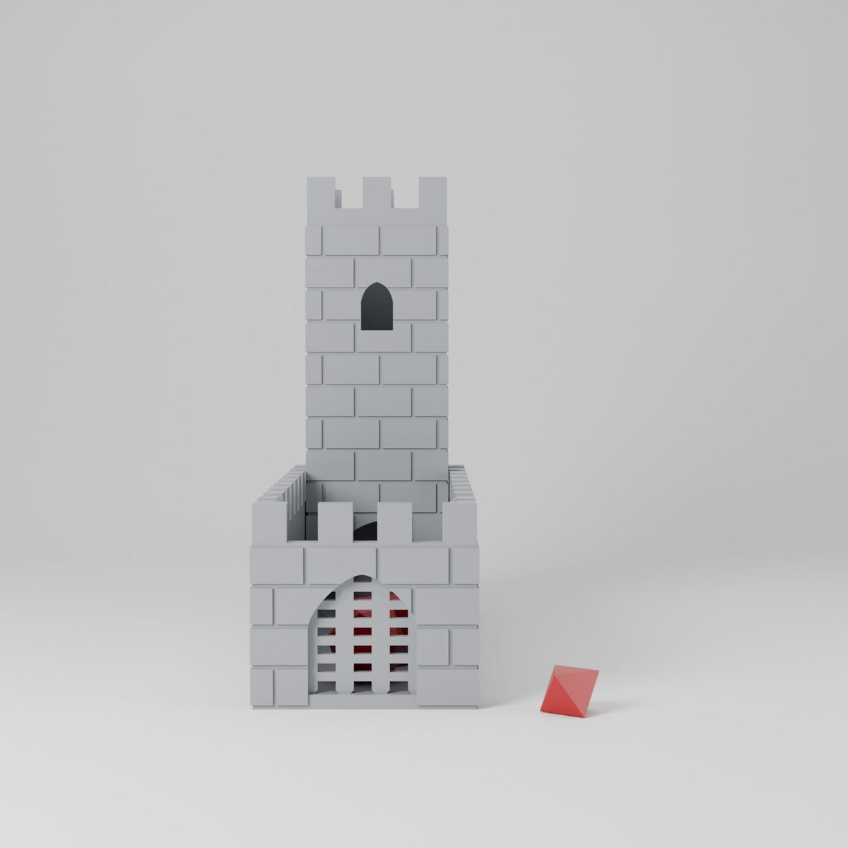Foldable Watchtower Dice Tower – Medieval Stone Tower Dice Roller with Fold-Up Tray - Northern Foundry